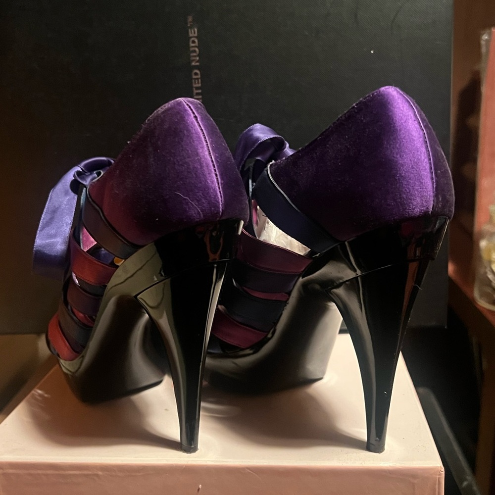 J Lo Elegant Purple and Blue Women's Heels Orignal Box Size 7 - Picture 5 of 5